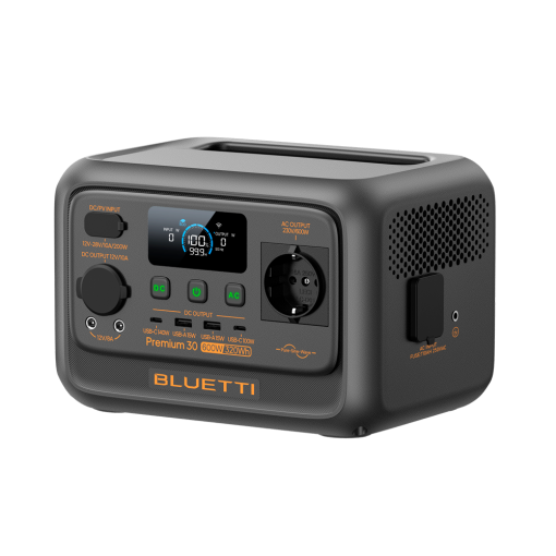 Bluetti BL-PREMIUM-30V2 Estación de energía portátilCapacidad 320WhPotencia salida 600WSalidas y formas de recarga
