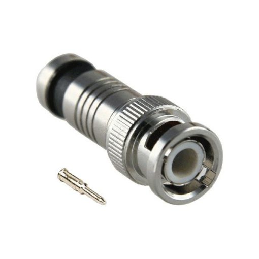 Bysecur BSC01694 Conector BNC macho de compresión cable coaxial RG59 | Para cable RG59 | Necesaria crimpadora
