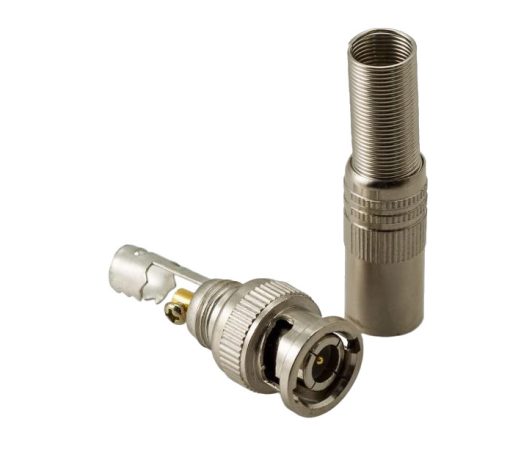 Bysecur BSC03122 Conector BNC macho para atornillar | BNC para atornillar | Adaptado a RG59 | Incluye termo