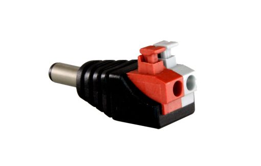 Bysecur BSC23359 Conector DC macho de fácil conexionado | Fácil conexionado | Salida +/ de 2 terminales | Largo