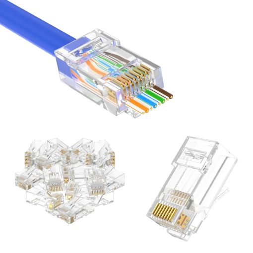Bysecur BSCRJ456DR Conector Pasante RJ45 CAT6 single row | Para cable de red