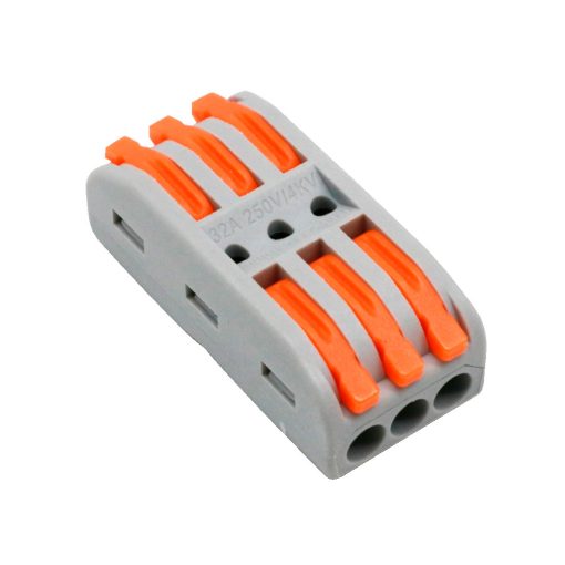 Bysecur BYCON33 Conector de Cable 3 Entradas y 3 Salidas | Calibre del cable 28 ~ 12AWG | 3 Entradas y 3