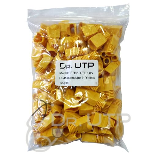 DrUTP CFR45-YELLOW – Bolsa de 100 unidades de capuchones para conector RJ45 de color amarillo
