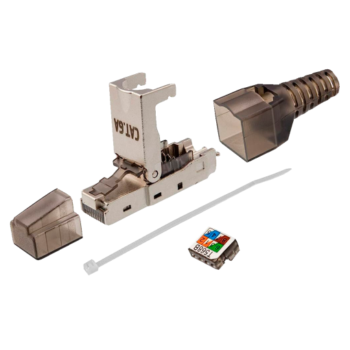 Safire CON300-FTP6A-TL Conector RJ45Compatible con cable FTP Cat 6ACarcasa de metalCompatible con cables AWG23Fácil