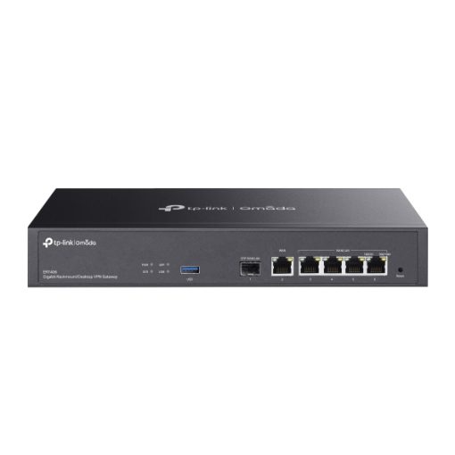 TP-Link ER7406 Router VPN | Omada Multi-Gigabit | 5 puertos RJ45 y 1 SFP | 1× puerto WAN/LAN Gigabit SFP