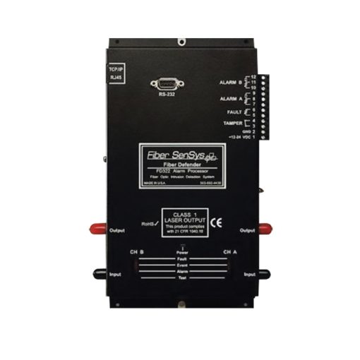 Optex FD322 Sistema sensor de seguridad intrusión perimetral de 2 zonas por fibra óptica, hasta 500m por
