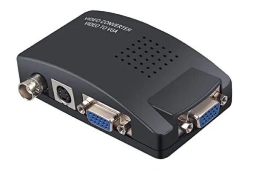 Folksafe FS-7001BNC-W Conversor hardware de Vídeo de señal BNC (S-Video) a VGA | Compatible con distintas señales de