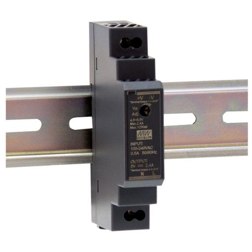 Mean Well HDR-15-12 – Dimensiones y peso: 54.5×17.5x90mm / 78gr