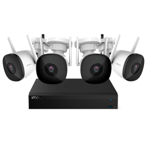 Imou IMOU-KIT/NVR1104HS-W-S2-CE-1T/4-F22P-0280B Wireless Kit 4 Cámaras Bullet 2C 2MP - NVR 4CH / WiFi 2.4 GHz - 2.8mm / IR 30 - Audio