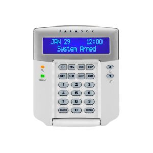 Paradox K32LCD+TAMPERING Teclado en inglés con tamper y entrada de zona