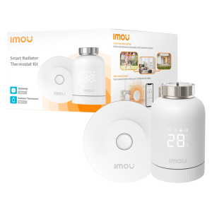 Imou KIT-TRV1-EU-2-IMOU Imou Termostato de radiador inteligente - Gestiona desde la App - Zigbee 3.0 - HUB Gateway