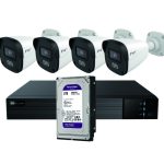 TVT KIT BULLET IP TVT 4CH Kit CCTV IP NVR 4CH PoE + 4 Bullets 4MP 2.8mm + HD2TB