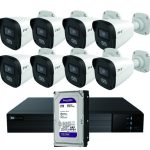 TVT KIT BULLET IP TVT 8CH Kit CCTV IP NVR 8CH PoE + 8 Bullets 4MP 2.8mm + HD4TB