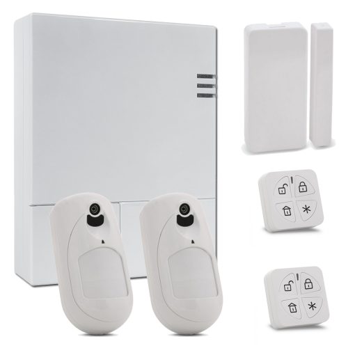 Risco KIT_LIGHTSYS_AIR_P Kit de LightSYS Air con módulo 4G + 2x PIRCAM + Módulo 4G + Contacto Magnético + 2x Mando Panda Risco