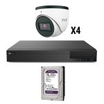 TVT KIT_TVT_1080_1 Kit CCTV 4 cámaras Domo Preconfigurado TVT 1080p