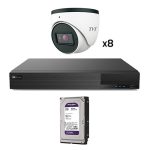 TVT KIT_TVT_1080_2 Kit CCTV 8 cámaras Domo Preconfigurado TVT 1080p