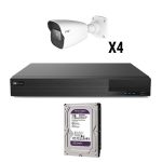 TVT KIT_TVT_1080_3 Kit CCTV 4 cámaras Bullet Preconfigurado TVT 1080p