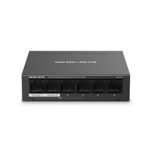 TP-Link MS106LP Switch Fast Ethernet Mercusys de 6 puertos con 4 PoE+