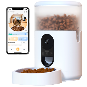 Imou PET-PF1-4LSP-IMOU Imou - Comedero Inteligente para Mascotas - Vista Panorámica 360º / 4MP 2.5K - Capacidad de 4L