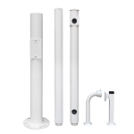 Marca Blanca POLE-350-D Báculo para CCTV - 3.5 metros de altura - Fabricado en acero galvanizado - 2 piezas de 1,25