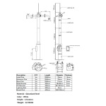 Marca Blanca POLE-450-D Báculo para CCTV - 4.5 metros de altura - Fabricado en acero galvanizado - 3 piezas de 1,5