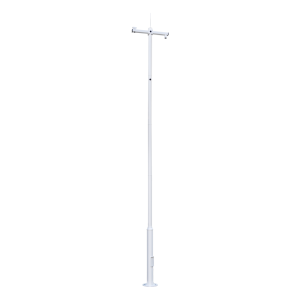 Marca Blanca POLE-600-D Báculo para CCTV - 6 metros de altura - Fabricado en acero galvanizado - 5 piezas de 1,2