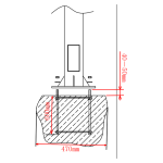 Marca Blanca POLE-600-D Báculo para CCTV - 6 metros de altura - Fabricado en acero galvanizado - 5 piezas de 1,2