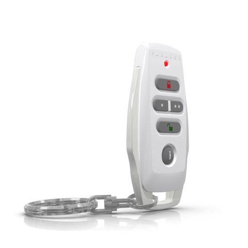 Paradox REM25-868MHZ-W Mando remoto vía radio de 6 canales bidireccional con botones retroiluminados, resistente al agua