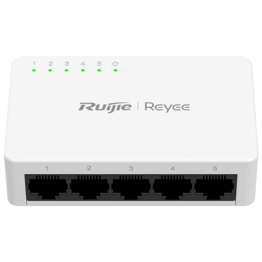 Reyee RG-ES05F Reyee Switch Sobremesa - Carcasa Plástico - 5 puertos RJ45 - Velocidad 10/100 Mbps - Plug and