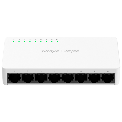 Reyee RG-ES08F Reyee Switch Sobremesa - Carcasa Plástico - 8 puertos RJ45 - Velocidad 10/100 Mbps - Plug and