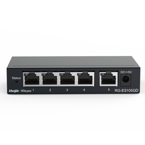 Reyee RG-ES105GD Reyee Switch Sobremesa - Carcasa Metal - 5 puertos RJ45 - Velocidad 10/100/1000 Mbps - Plug