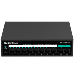 Reyee RG-ES110FG-P Reyee Switch PoE Sobremesa - Carcasa Metal - 8 puertos RJ45 10/100 Mbps - 8 Puertos PoE+