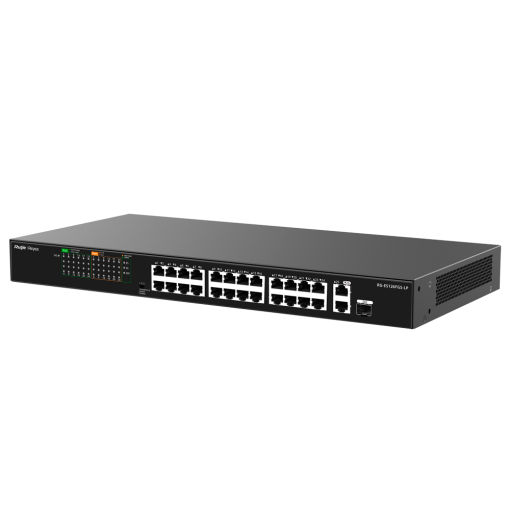 Reyee RG-ES126FGS-LP Reyee Switch PoE Enracable - 24 Puertos RJ45 + 1 Uplink RJ45 + 1 SFP Combo - 24 Puertos
