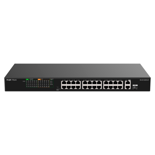 Reyee RG-ES126FGS-P Reyee Switch PoE Sobremesa - 24 Puertos RJ45 + 1 Uplink RJ45 + 1 SFP Combo - 24 Puertos