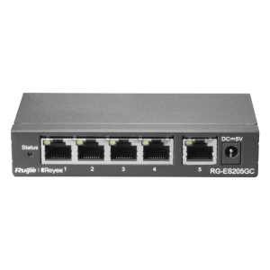 Reyee RG-ES205GC Ruijie Reyee Cloud Managed L2 Switch - 5 Puertos Gigabit Ethernet RJ45 de alta velocidad -