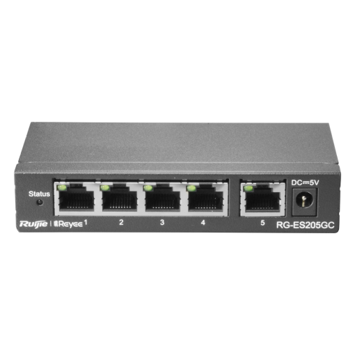 Reyee RG-ES205GC Ruijie Reyee Cloud Managed L2 Switch - 5 Puertos Gigabit Ethernet RJ45 de alta velocidad -