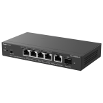 Reyee RG-ES206MG-P Ruijie Reyee Cloud Managed L2 Switch - 4 Puertos 2.5G PoE/PoE+ + 1 Uplink RJ45 2.5G - 1 Ranura