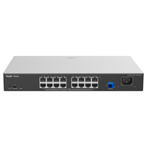 Reyee RG-NBF2100S-16GT1SC-P Reyee E-Lighten Switch PoE Cloud Capa 2 - 16 puertos RJ45 Gigabit 802.3af/at - 1 Puerto óptico