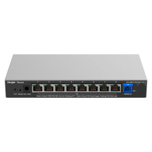 Reyee RG-NBF2100S-8GT1SC-P Reyee E-Lighten Switch PoE Cloud Capa 2 - 8 puertos RJ45 Gigabit 802.3af/at - 1 Puerto óptico