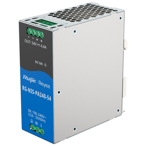 Reyee RG-NIS-PA240-54 Fuente de alimentación industrial de Reyee - Gran potencia de salida eficiente de hasta 240W -