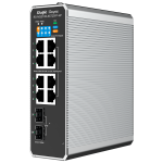 Reyee RG-NIS2100-8GT2SFP-HP Ruijie Cloud Managed Industrial L2 Switch - 10 Puertos Totales (8 GE / 2 Uplinks 1G SFP) -