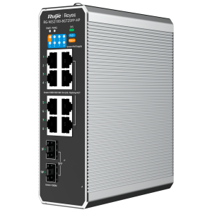 Reyee RG-NIS2100-8GT2SFP-HP Ruijie Cloud Managed Industrial L2 Switch - 10 Puertos Totales (8 GE / 2 Uplinks 1G SFP) -