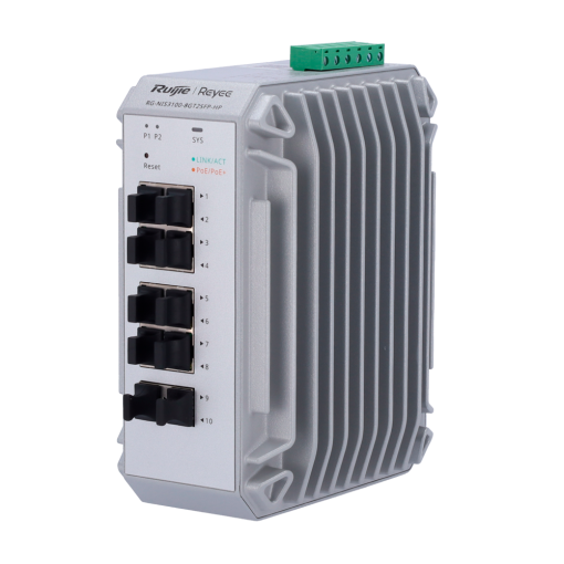 Reyee RG-NIS3100-8GT2SFP-HP Ruijie Cloud Managed Industrial L2 Switch - 10 Puertos Totales (8 GE / 2 Uplinks 1G SFP) -