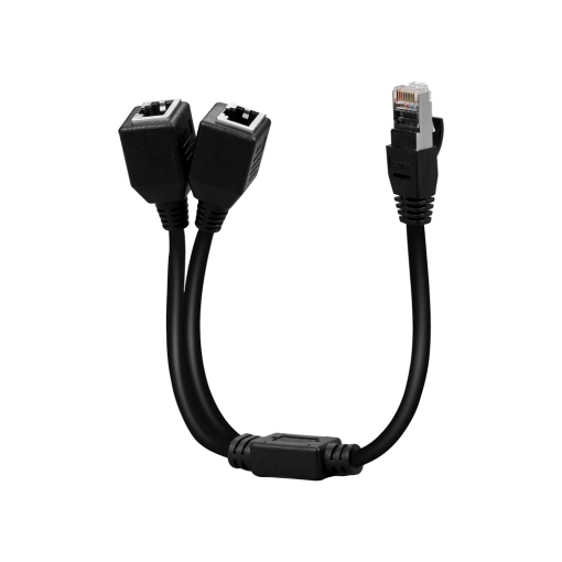 OEM RJ45-SPLIT-DUAL Separador RJ45 pasivo.Distribución de señal de bajas pérdidas.Divide 1 conector macho en 2