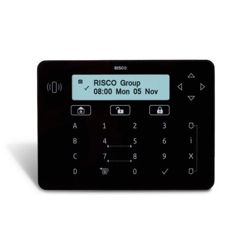 Risco RPKELPB0000B Teclado táctil Elegant Negro con Lector de Proximidad de Grado 3, para LightSYS+(no incluye tags de