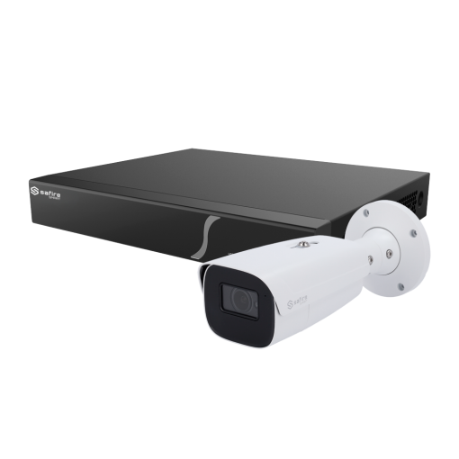 Safire Smart SF-DEMOSMART-B Kit de Inteligencia Artificial Safire Smart - 1 Cámara Bullet de 4Mpx - 1 NVR de 8CH con audio