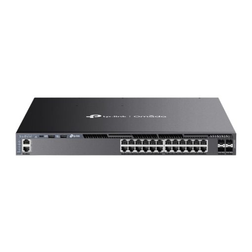 TP-Link SG6428XHP Switch Gestionable Omada L3 Stackable 24 puertos Gigabit PoE+ y 4 puertos a 10GB | Energía