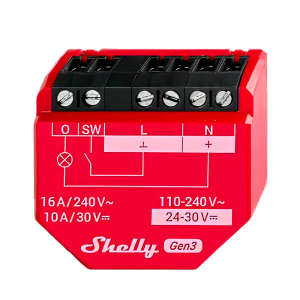Shelly SH-1PM-GEN3 Relé Shelly 1PM Gen3 - Controlador Inteligente - Relé de 1 canal / Medición de Consumo - WiFi