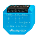 Shelly SH-2L-GEN3 Relé Shelly 2L Gen3 - Controlador Inteligente - Relé de 2 canales / No necesita Neutro - WiFi