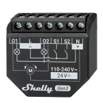 Shelly SH-2PM-GEN3 Relé Shelly 2PM Gen3 - Controlador de persianas / toldos - Relé de 2 canales independientes -